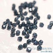 6mm火磨珠50颗 蒙大拿蓝捷克进口水晶火光枣珠水钻发簪琉璃HM6122