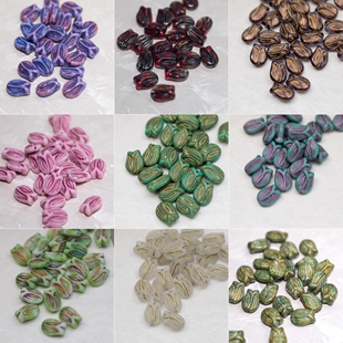 2颗装1捷克古董珠16x11mm大郁金香 合集多色项链百搭项链进口珠子