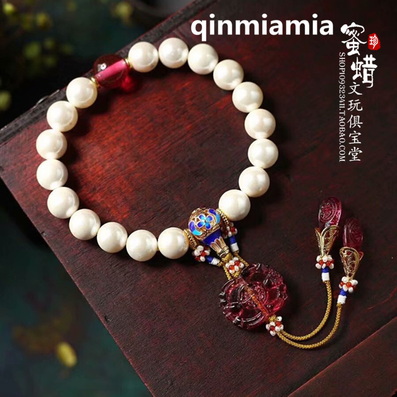 如懿传清宫十八子手串宫廷天然珍珠18子手链琉璃配饰朝珠18颗压襟