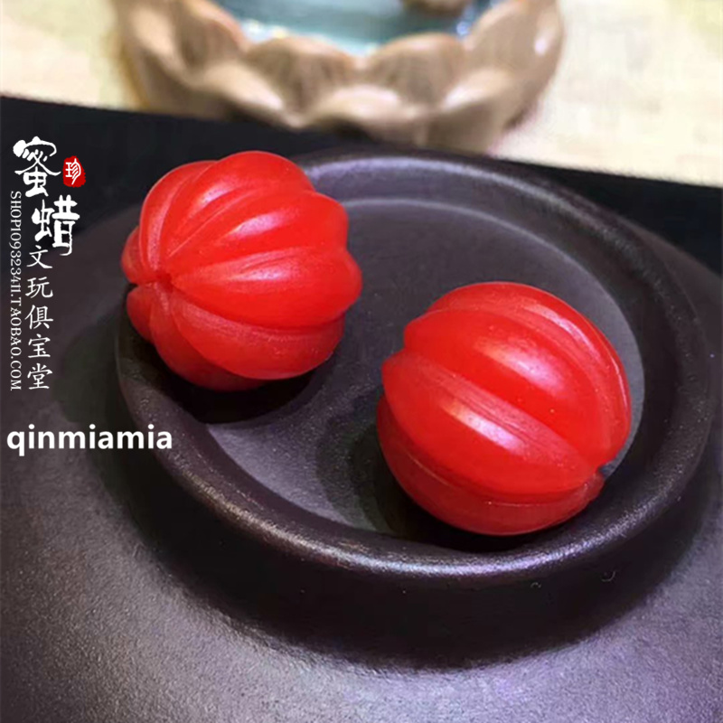 天然保山南红玛瑙南瓜珠隔珠散珠雕刻鼓珠多宝手链星月金刚配珠