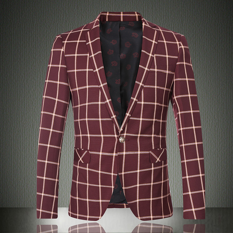 Men's spring and autumn Jacket Suit slim coat one piece business casual suit suit