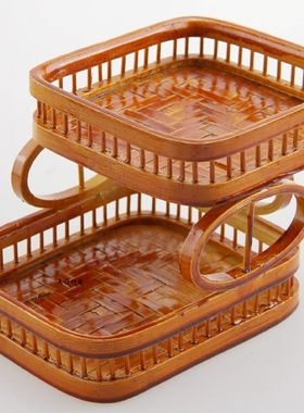 物品架 毛巾托 一次性用品架 竹编工艺品