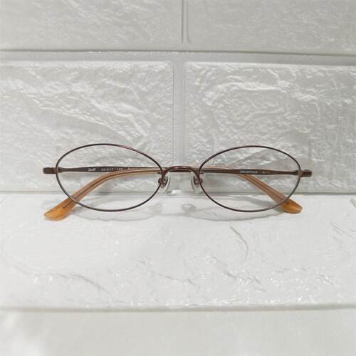 外贸原单Zoff小镜面椭圆框眼镜架素颜书呆子显瘦近视眼镜框高度数