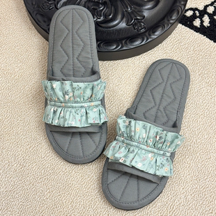 透气吸汗静音布底拖鞋家居布艺鞋底无声室内地板软底女防滑