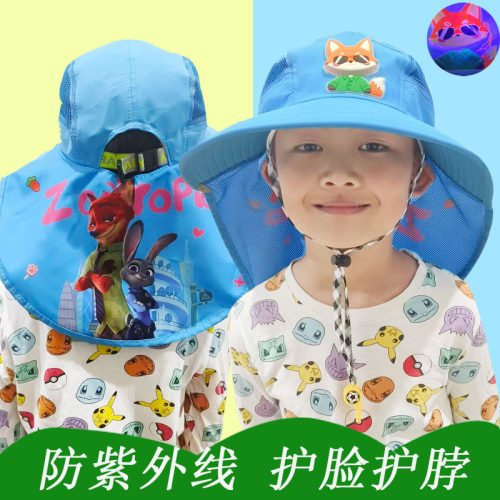 迪士尼疯狂动物城儿童防晒披肩帽