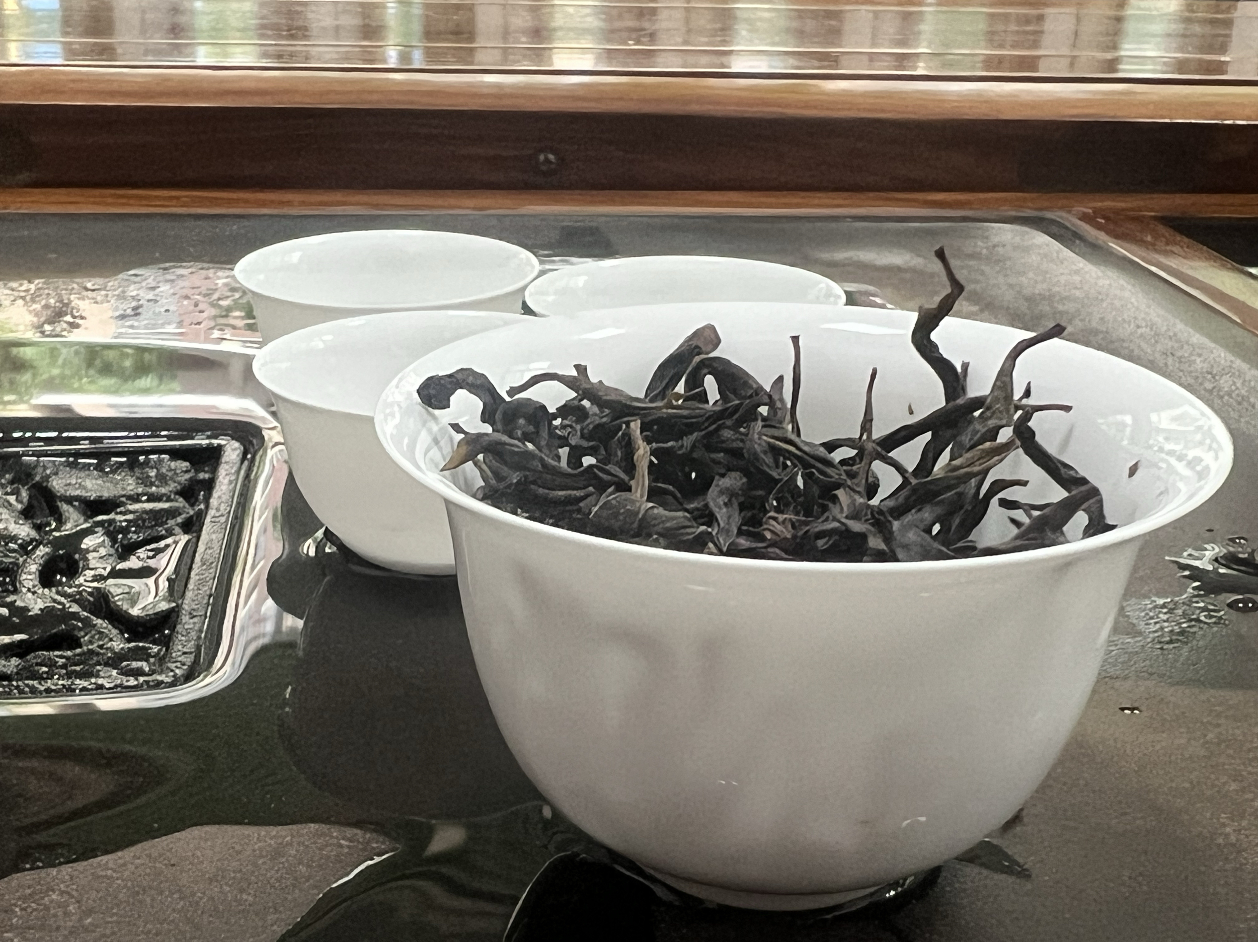 潮汕骨瓷超薄胎白瓷三才小盖碗潮州潮汕泡茶杯100ml功夫茶具高档