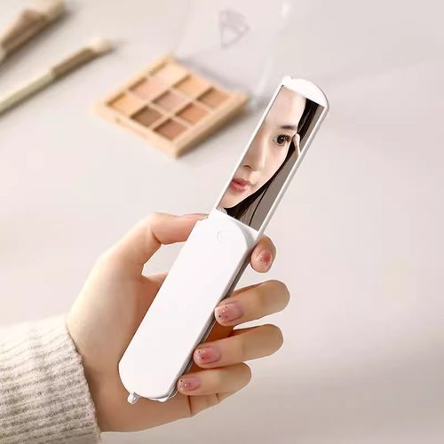 迷你随身便携式带梳子折叠化妆镜