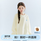 大童女孩儿童时尚 新款 保暖上衣 女童加绒卫衣冬季 笛莎官方旗舰童装