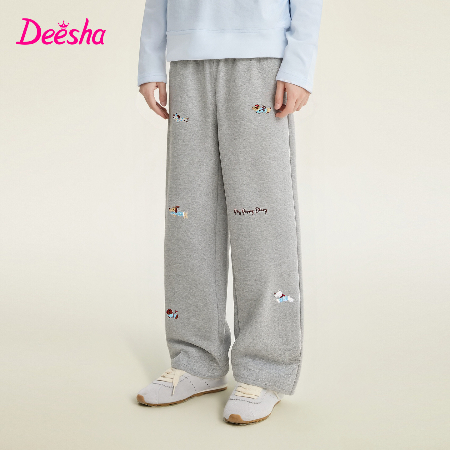 笛莎官方童装女童裤子春季新款大童女孩儿童洋气刺绣休闲裤长裤,童装/婴儿装/亲子装,裤子,淘宝优惠券,粉丝福利购,淘宝优惠卷