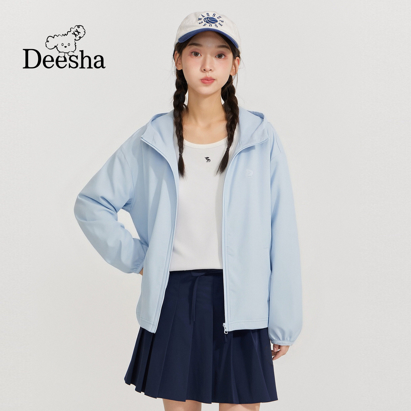 笛莎官方童装女童外套夏季新款青少年女孩学生轻薄凉感防晒上衣