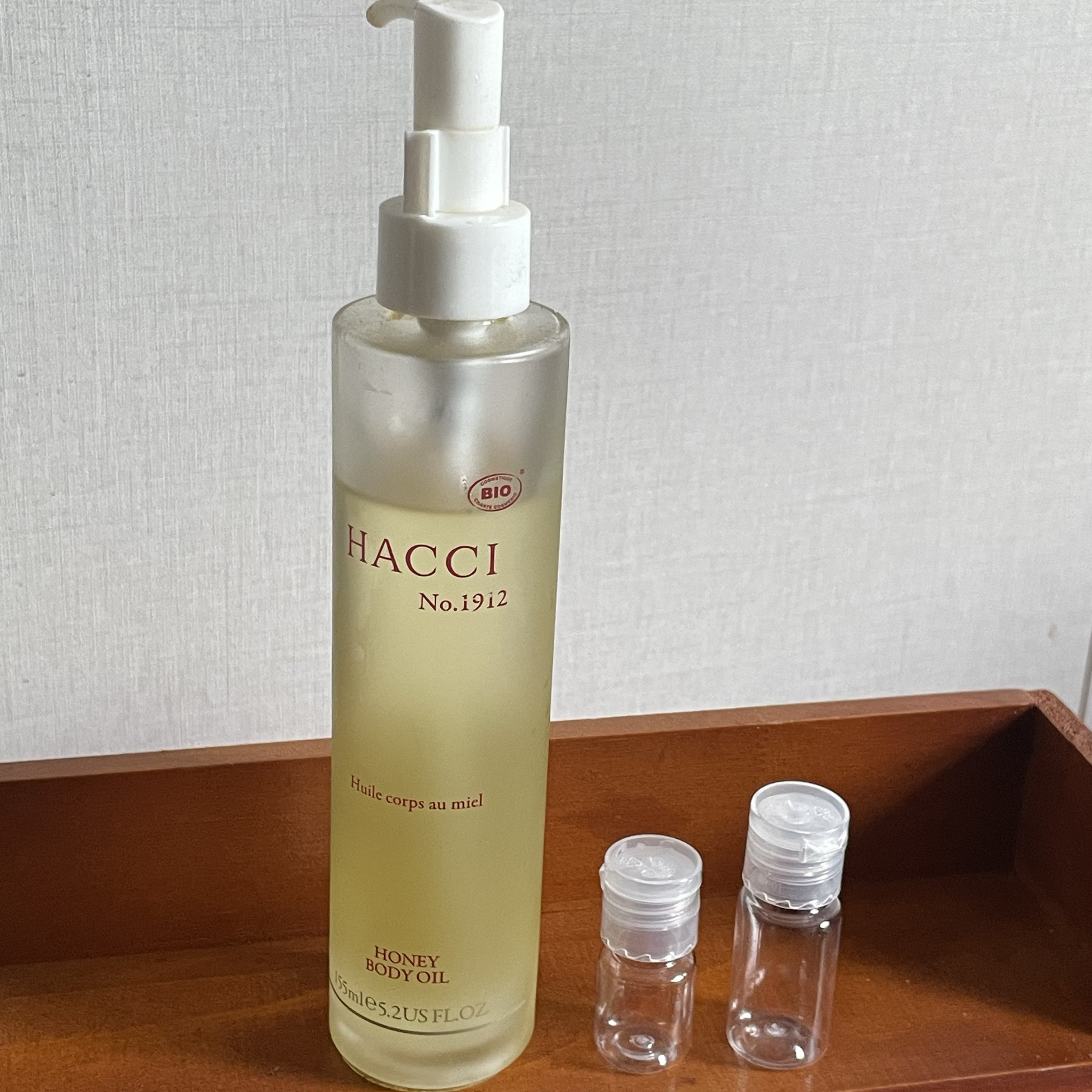 试香 日本HACCI花绮老铺蜂蜜天然油保湿身体油无添加