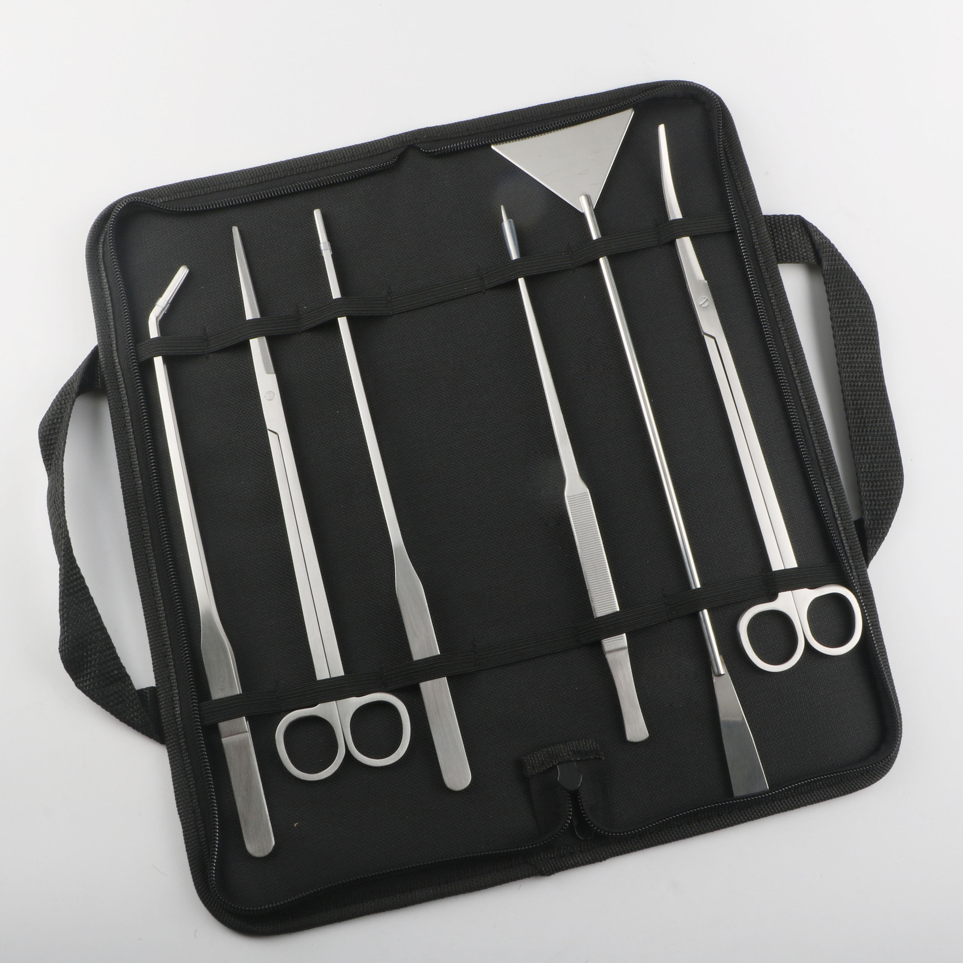 厂家直销水草剪刀套装水草剪平沙器布包工具五件套装水草镊子