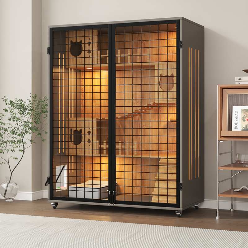 猫别墅家用室内超大自由空间猫屋豪华猫柜爬架一体猫舍猫窝猫笼子