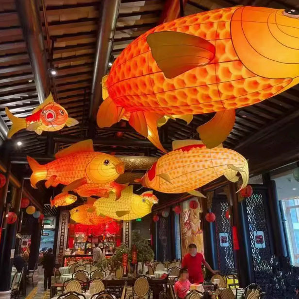 LED发光锦鲤鱼形花灯餐厅酒吧装饰气氛道具中国风灯笼,节庆用品/礼品,花灯,淘宝优惠券,粉丝福利购,淘宝优惠卷