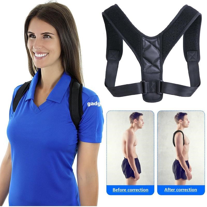 Brace Support Belt Adjustable Back Posture Corrector C