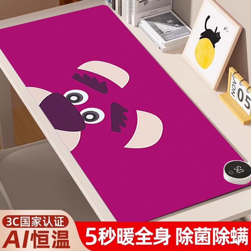 加热鼠标垫超大电发热冬天暖桌垫办公室书桌面垫学生电脑写字暖手