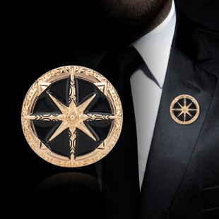 韩国简约复古盾牌胸针勋章女西服男士徽章配饰潮流金属鹰胸花