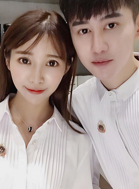 领证登记结婚照七分服装长袖衬衣