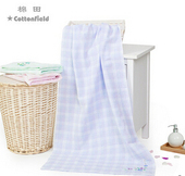 棉田花语纯棉纱布浴巾加大成人男女情侣裹胸儿童大毛巾浴巾Y2409