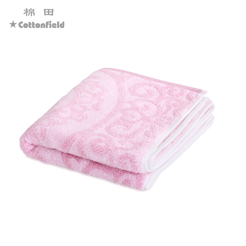 棉田皇冠城堡宫廷花纹面巾