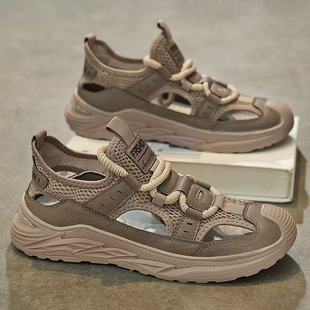 2025夏季 凉鞋 男鞋 新款 休闲开车运动包头男士 透气户外防滑沙滩凉鞋