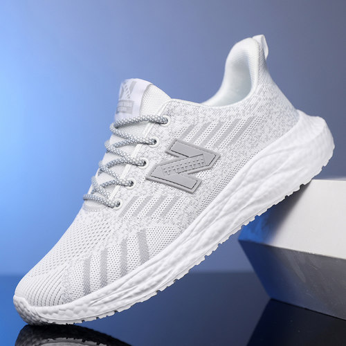 飞织透气男鞋软底超轻运动休闲鞋