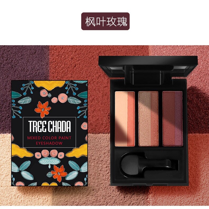蘑菇头懒人眼影大地6色