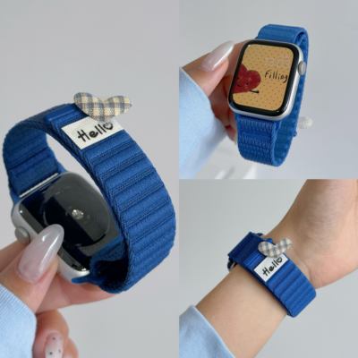 爱心系山地纹表带适用于苹果Apple表带iwatch10/987654321SE表带