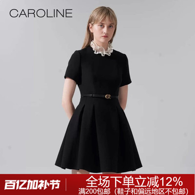 专柜正品秋冬时尚蕾丝圆领N640501E-A卡洛琳连衣裙3580元