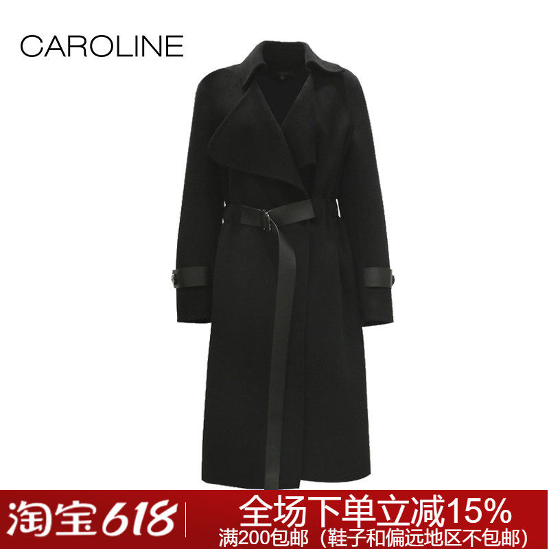 卡洛琳冬季大翻领毛呢大衣K6600403女装3980