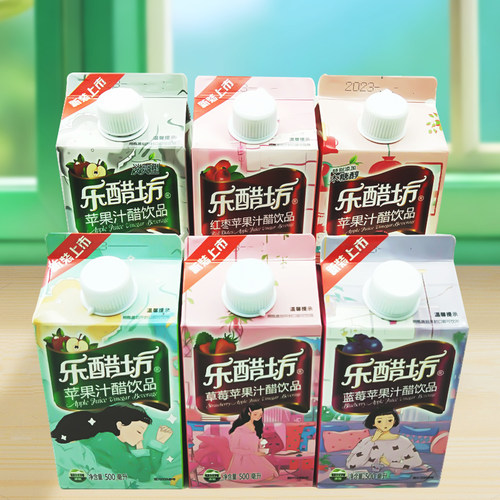 乐醋坊苹果果汁饮料多种500ml