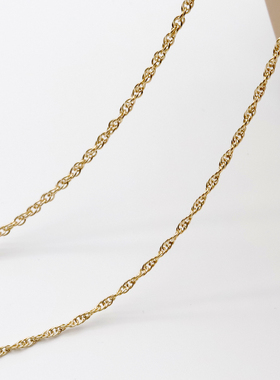 日本贵和D235SD225S水波纹链KIWA素链DIY拉链扣散链铜镀金银色