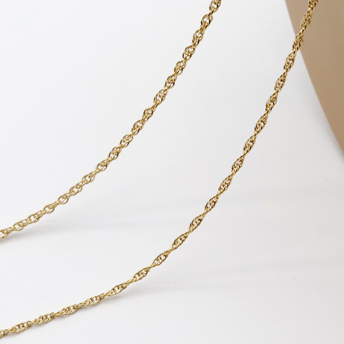 日本贵和D235SD225S水波纹链KIWA素链DIY拉链扣散链铜镀金银色