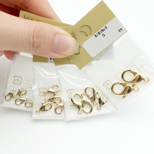 日本贵和配件龙虾扣镀金银色进口手工饰品DIY拉链扣材料 - 封面