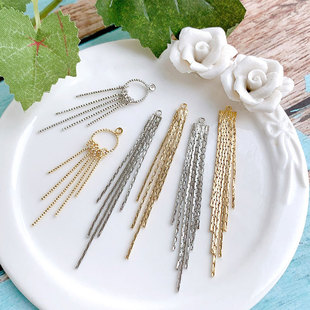 三款流苏挂坠日本partsclub手工饰品diy耳饰项链合金镀金配件