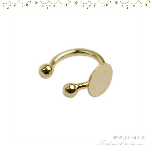 合金镀色圆盘贴面耳骨夹日本PC