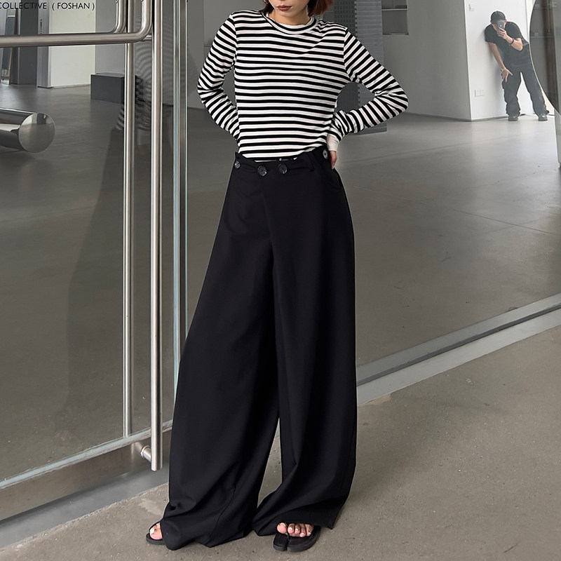 （清仓）3穿设计西装裤！8373小众设计师直筒阔腿西装裤女宽松,女装/女士精品,休闲裤,淘宝优惠券,粉丝福利购,淘宝优惠卷