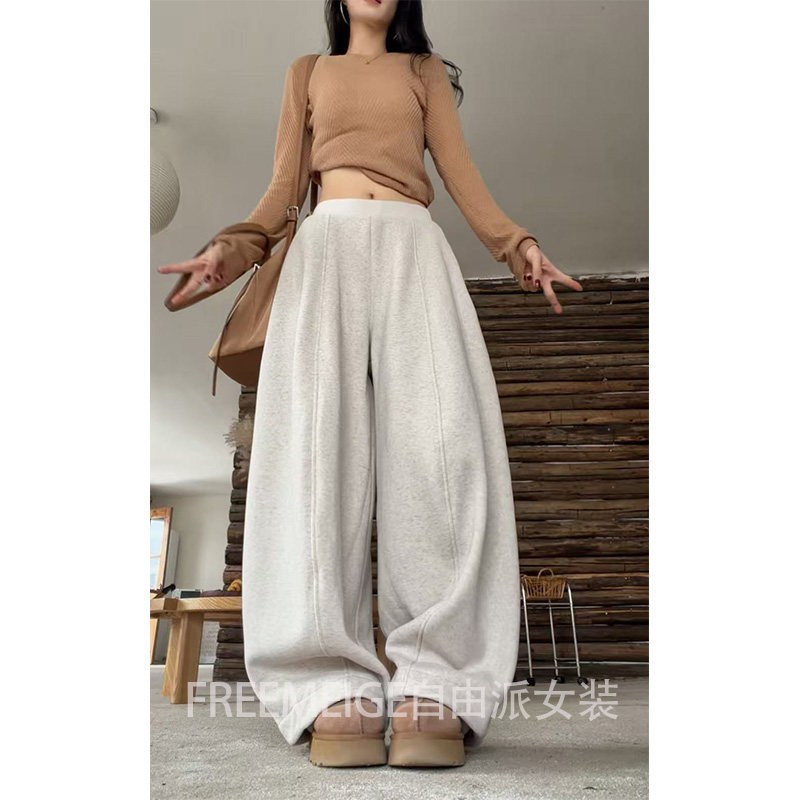 51113加绒立体卫裤女2025年冬季新款纯色百搭个性保暖休闲裤长裤,女装/女士精品,休闲裤,淘宝优惠券,粉丝福利购,淘宝优惠卷