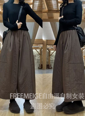 66681加厚七分裤棉裤2025冬季新款宽松保暖厚实A版型遮肉休闲裤女