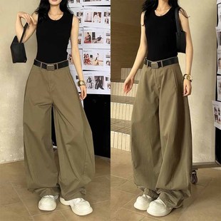 86262简约气质休闲裤女2025新款显瘦宽松阔腿弯刀女裤爆款裤