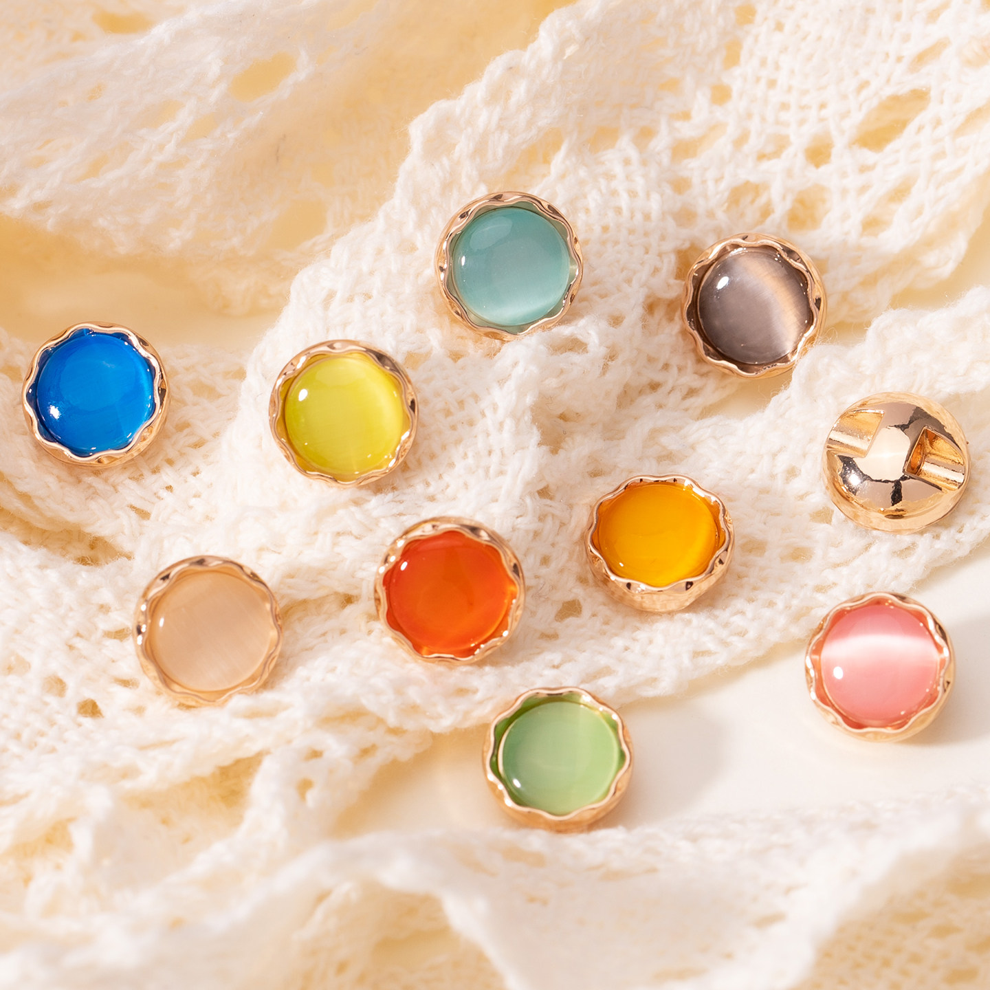 时尚猫眼石小香风纽扣配件毛衣开衫高端衬衣衬衫配饰扣子各种大全