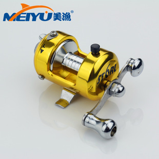 轮 矶钓轮 冰钓轮 船钓轮 钢笔竿金属鼓轮 筏钓轮 美渔ST6RL鼓式