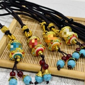 西藏旅游纪念品六字真言吊坠项坠挂绳可调节项链绳高档礼品男女款