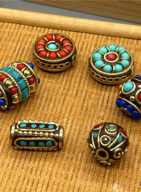 尼泊尔手工佛珠念珠配珠隔珠背云