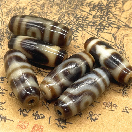 西藏玛瑙老天珠28mm包浆吊坠
