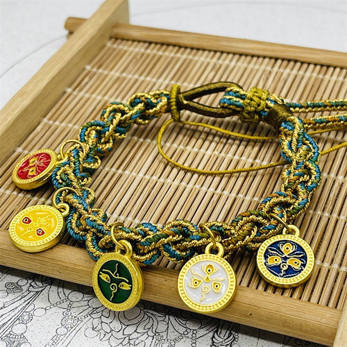 林芝桃花节纪念品手麻花手绳财神