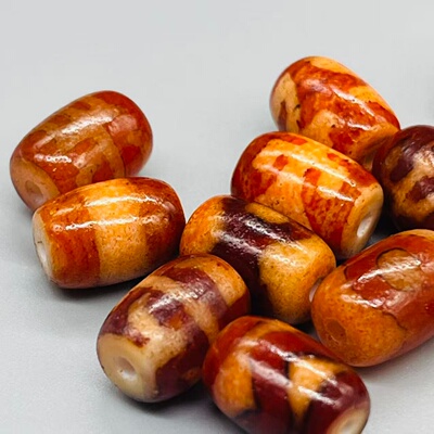 玛瑙天珠虎牙财神DIY配饰品手串