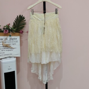 春季氛围感多裁片重工蕾丝半身裙设计感小众长裙子艺术不规则裙子