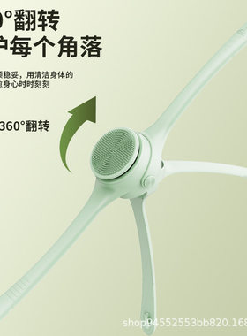 跨境爆款长柄电动洗澡刷搓泥按摩刷子搓澡仪全自动搓背沐浴刷