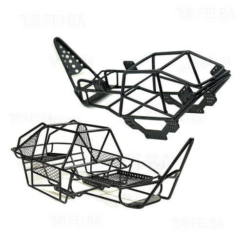 1/10仿真攀爬车 SCX10 90027 90022 金属焊接防滚猪笼架
